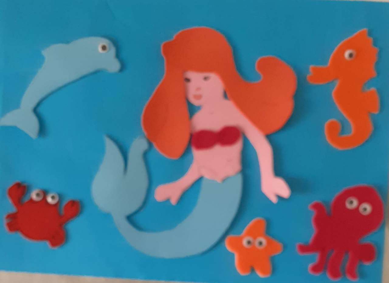 Die Meerjungfrau und seine Freunde Online-Puzzle vom Foto