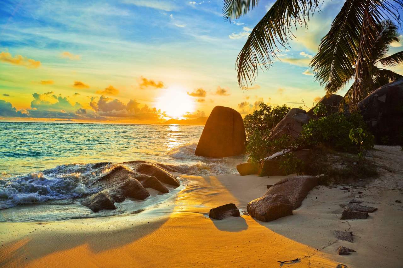 Tropical sunset online puzzle