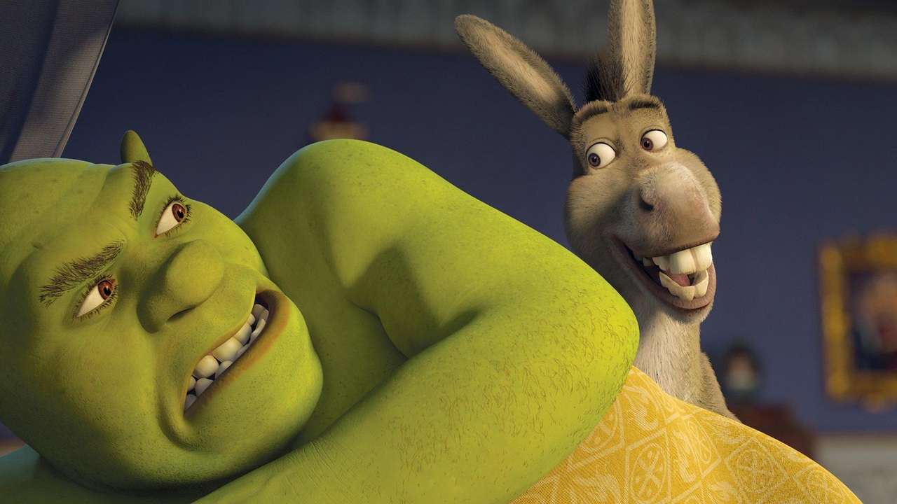 Shrek en Donkey puzzel online van foto