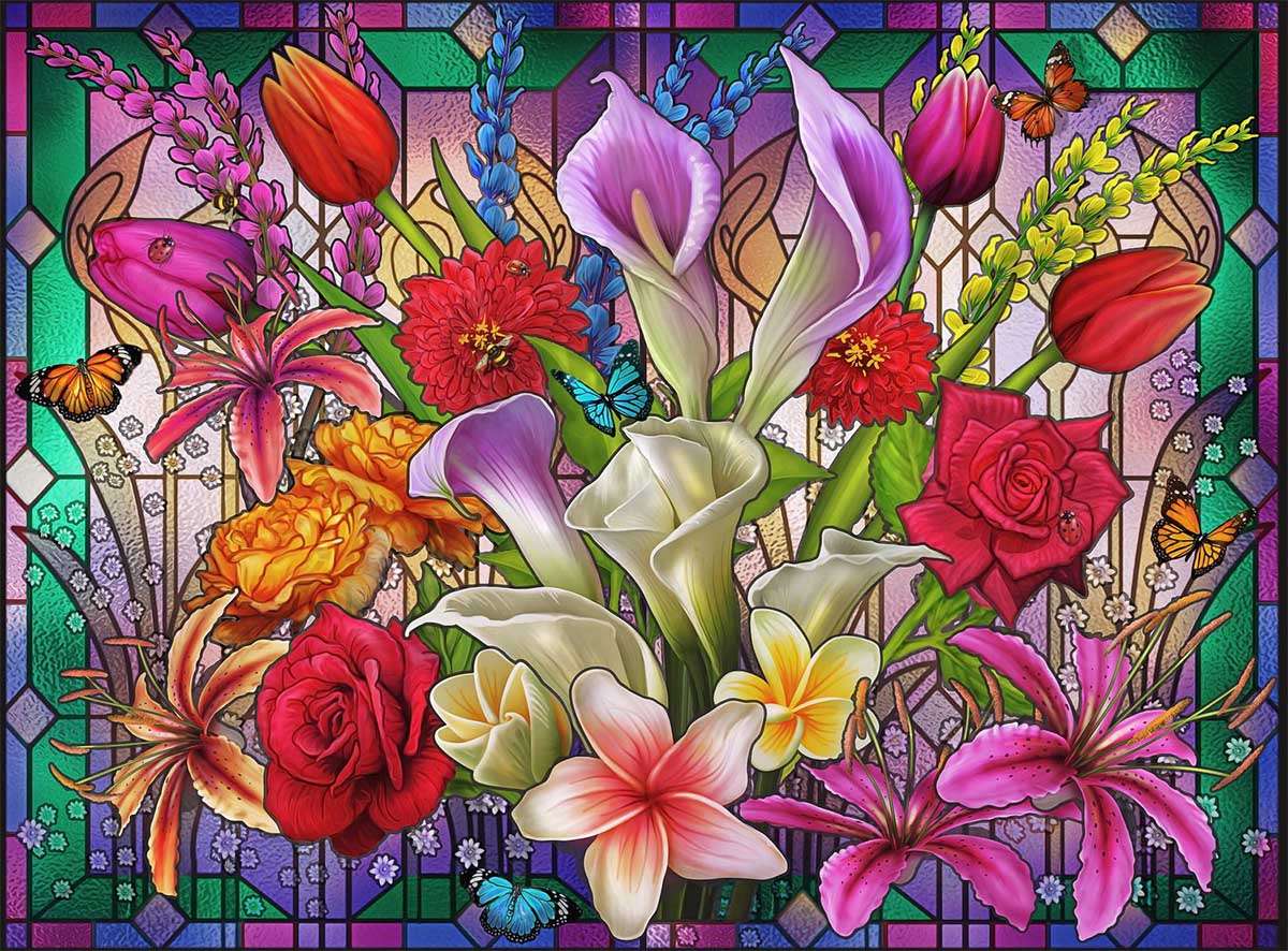Bande de fleurs puzzle en ligne à partir d'une photo