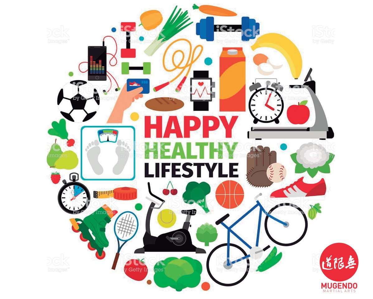 Healthy life habits puzzle online from photo