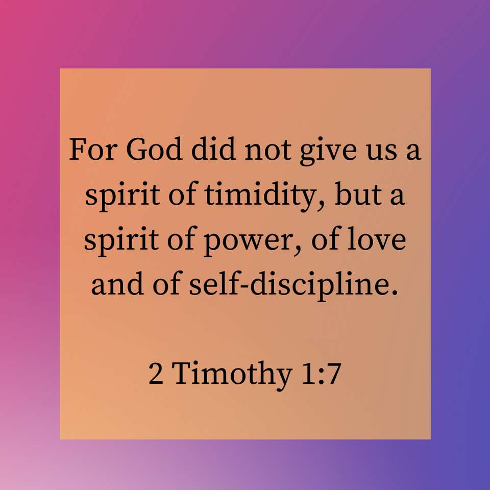 2. Timoteovi 1: 7 puzzle online z fotografie