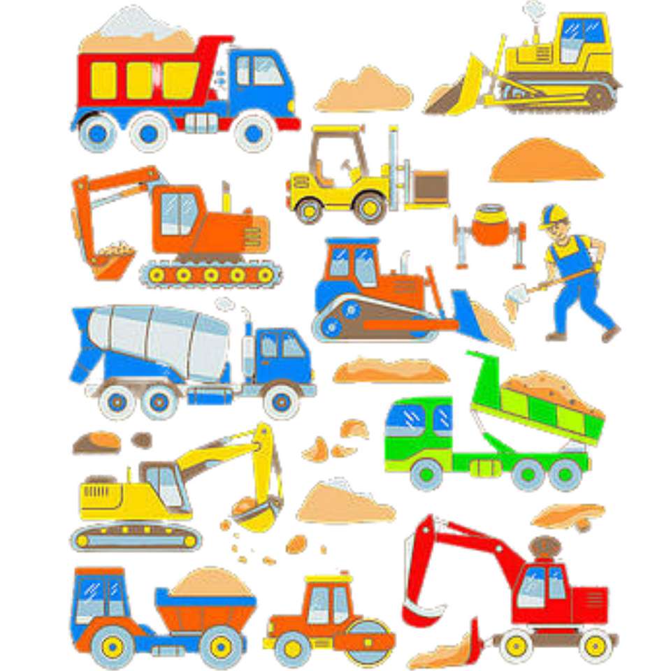 Construction trucks ctto puzzle online from photo
