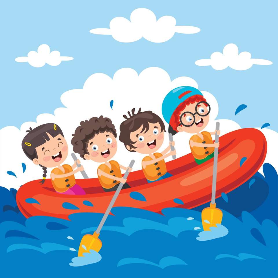 Water Rafting puzzle online from photo