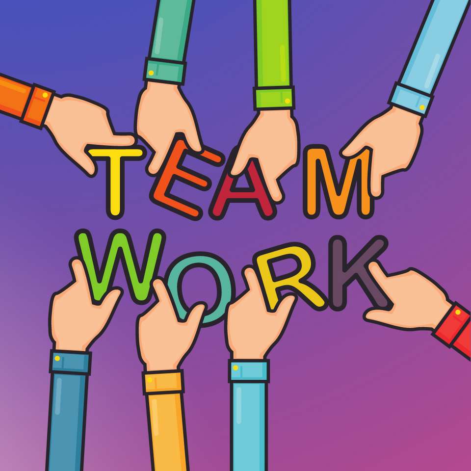 Teamwork puzzle online from photo