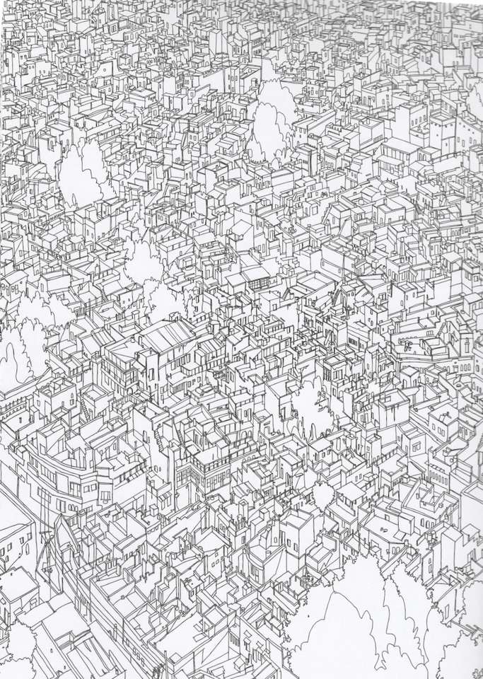 City Sketch puzzle online from photo