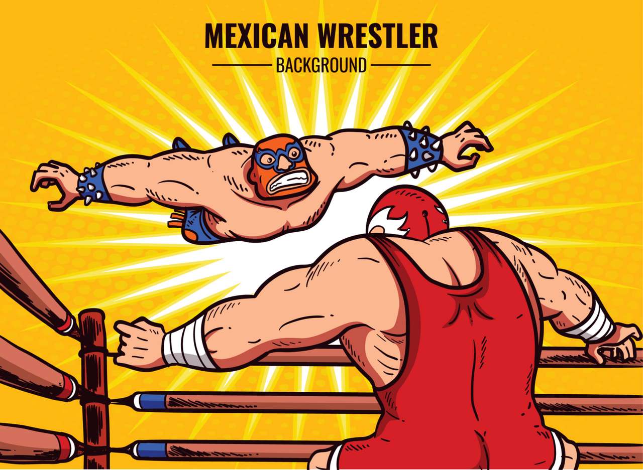 Quebra-cabeça de wrestler mexicano puzzle online a partir de fotografia