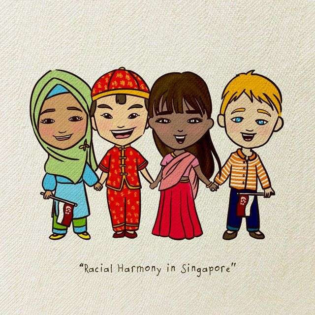 Racial harmony day puzzle online from photo
