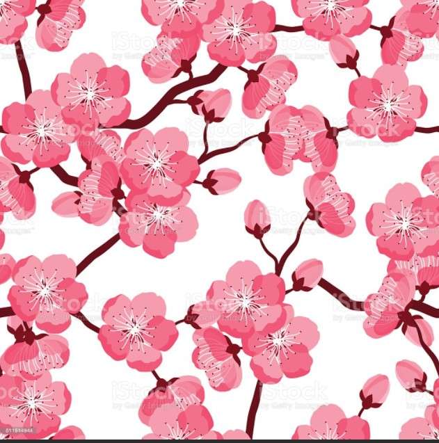 Cherry flower puzzle online from photo