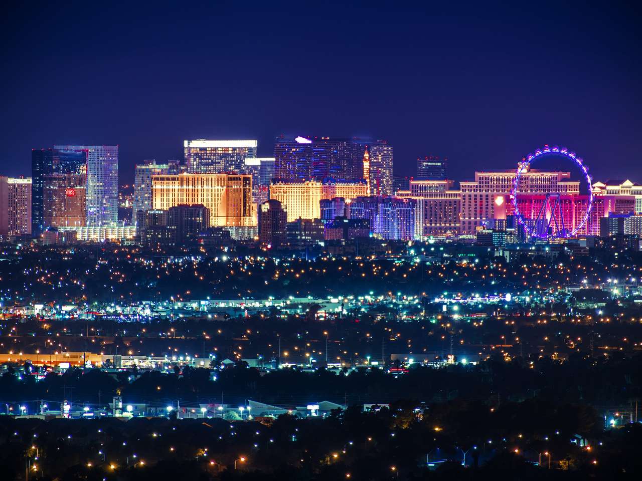 Horizonte e paisagem urbana de Las Vegas puzzle online a partir de fotografia