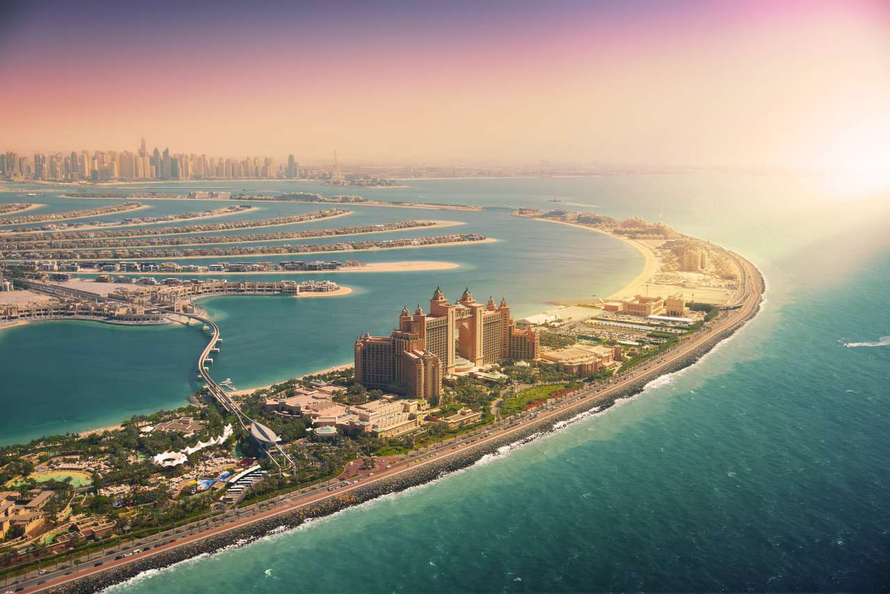 Palm Island in Dubai puzzle online from photo