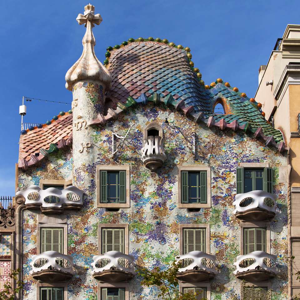 Casa Batllo Barcelonában, Spanyolországban puzzle online fotóról