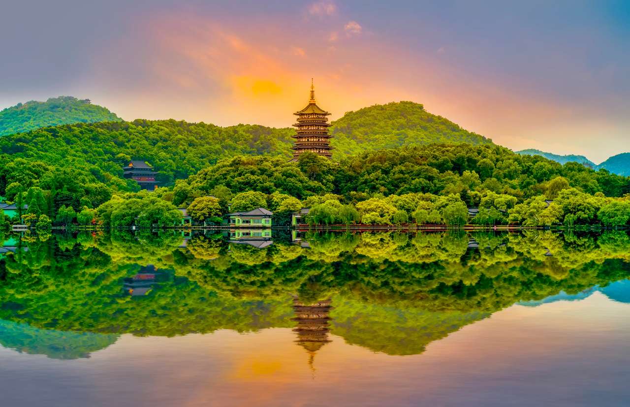 The landscape of Hangzhou online puzzle