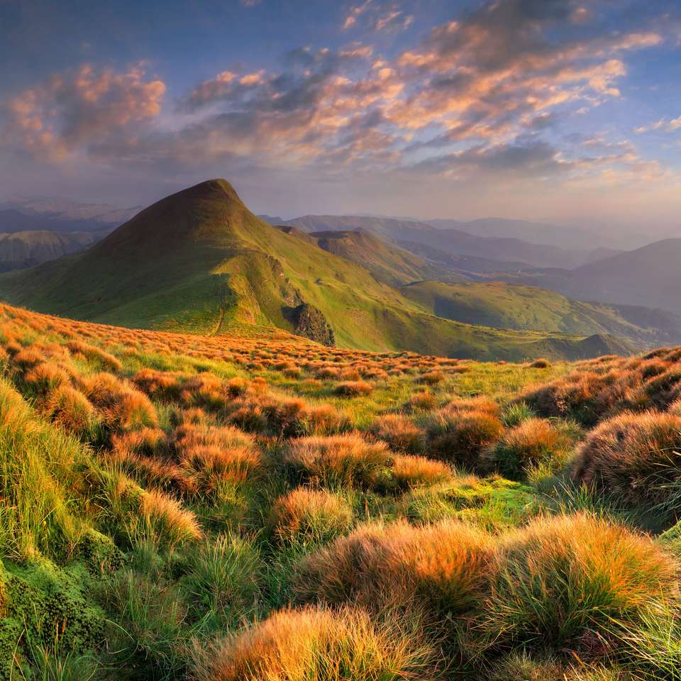 Bela paisagem de verão nas montanhas puzzle online