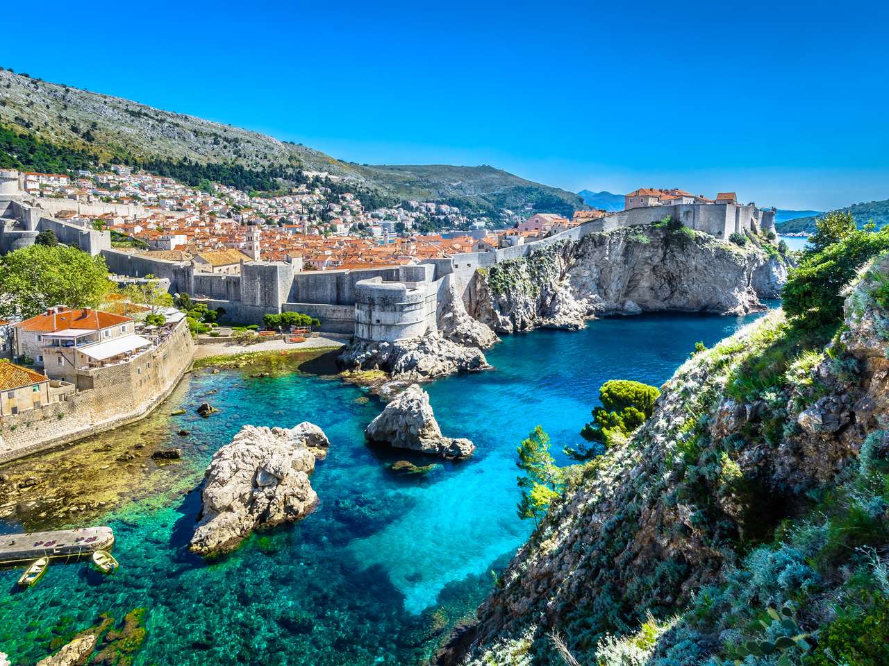 Staré město Dubrovnik v Chorvatsku puzzle online z fotografie