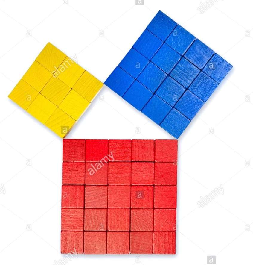 Pythagoras theorem puzzle online from photo