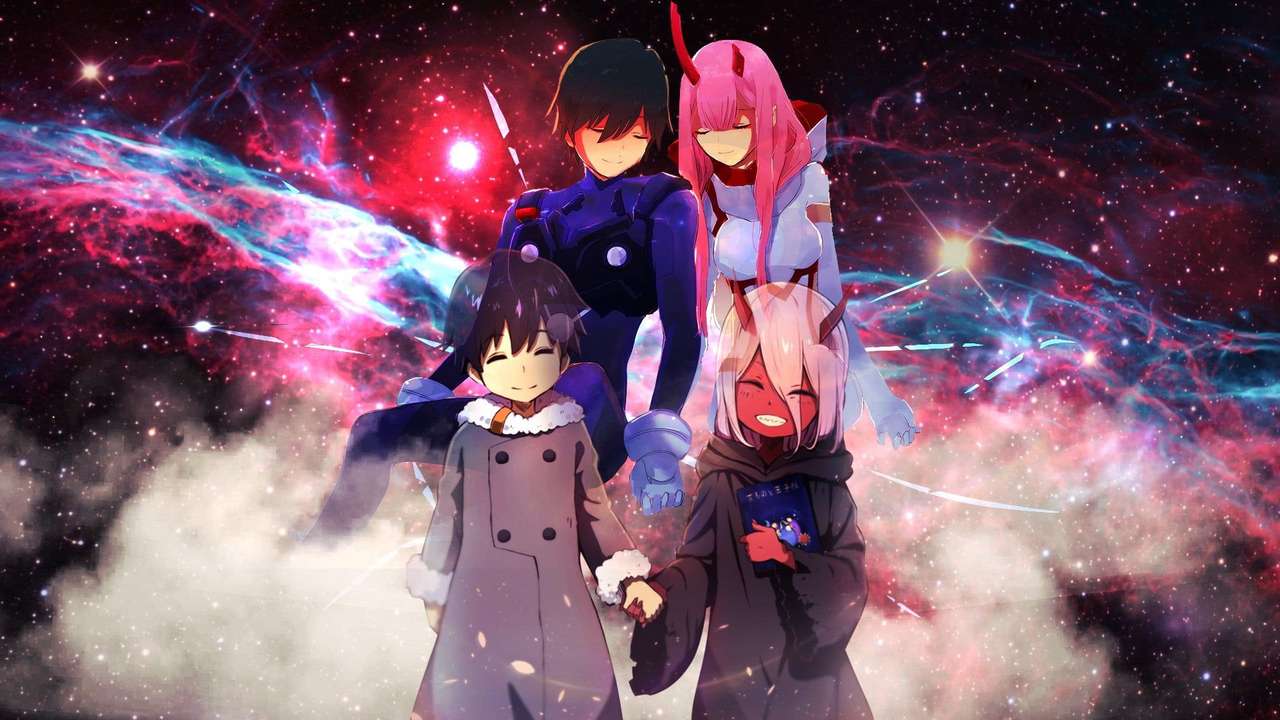 Zero Two and Hiro puzzle online from photo