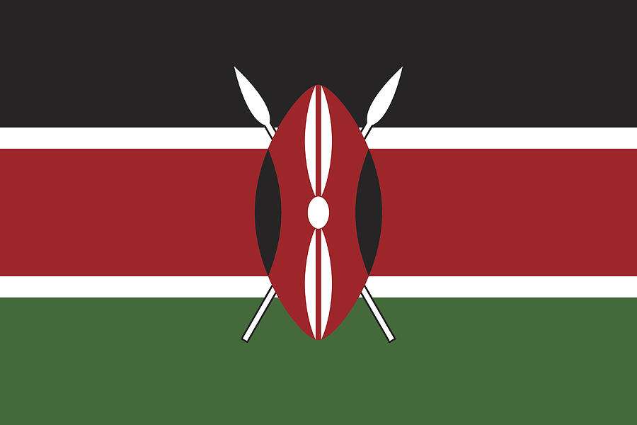 Kenia-Flagge. Online-Puzzle vom Foto