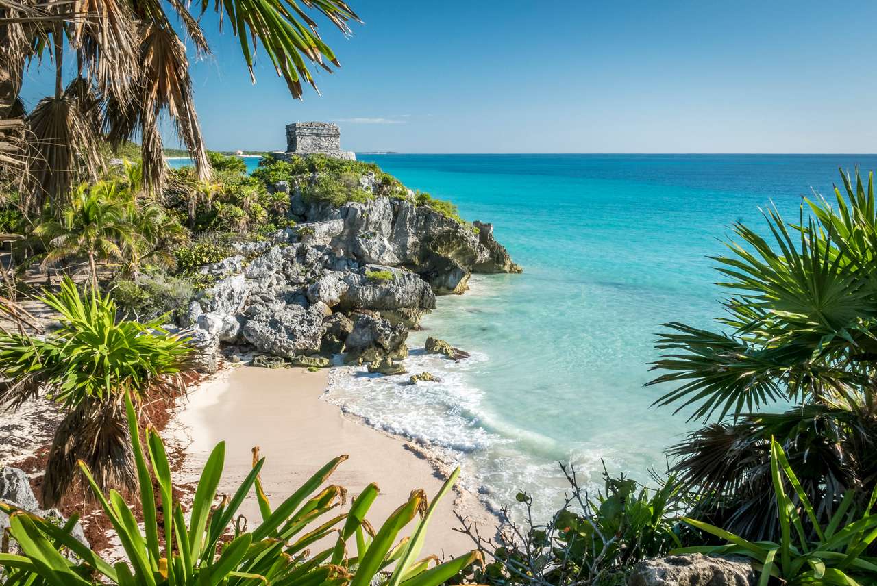Tulum mayan ruins puzzle online from photo