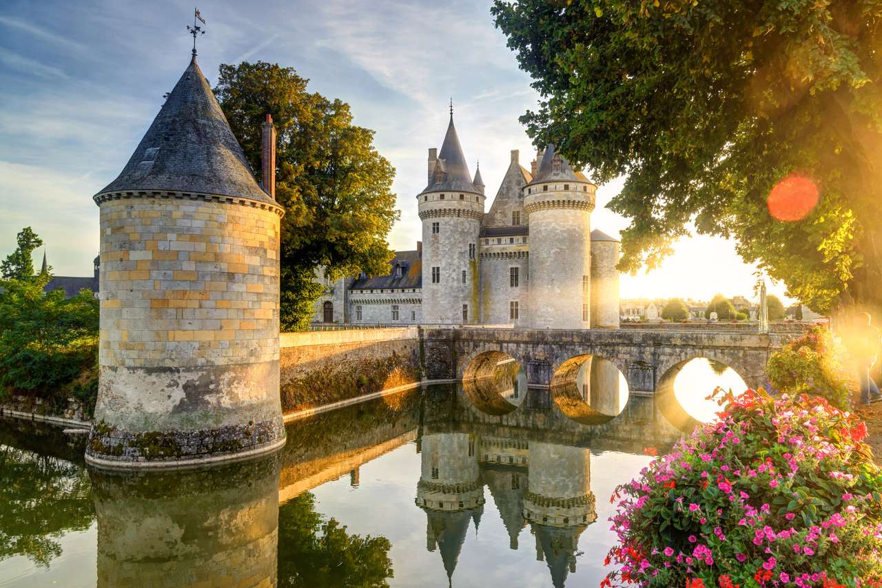 O castelo de Sully-sur-Loire puzzle online a partir de fotografia