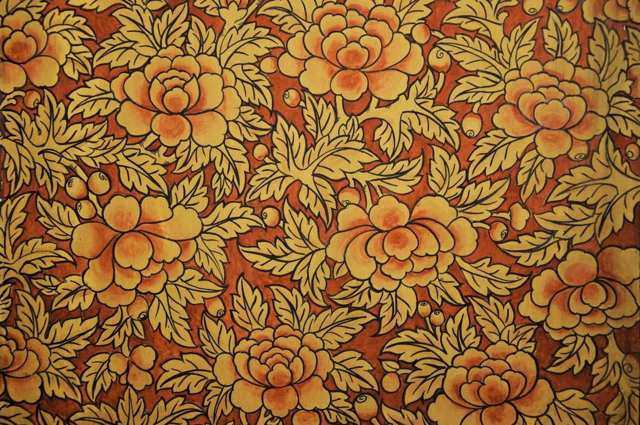 Retro floral background online puzzle