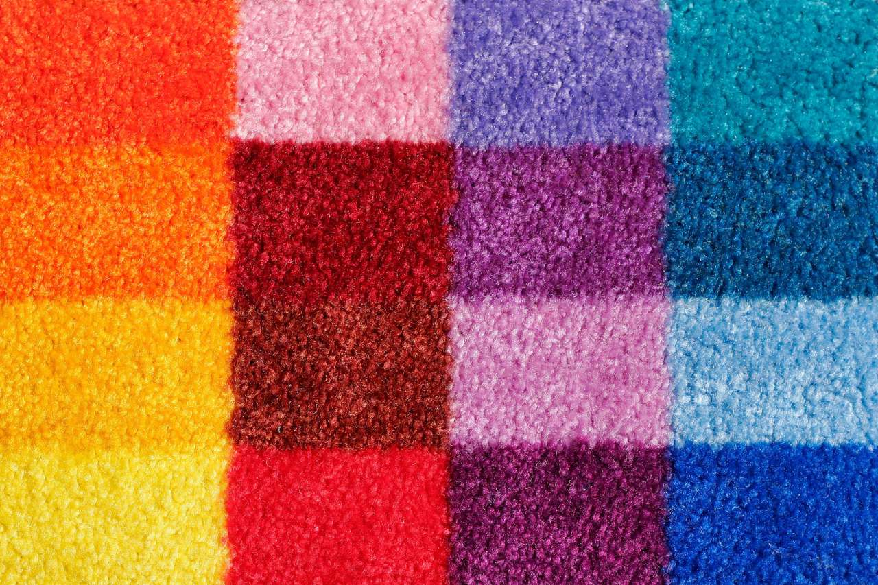 Woolen colored carpet closeup online puzzle