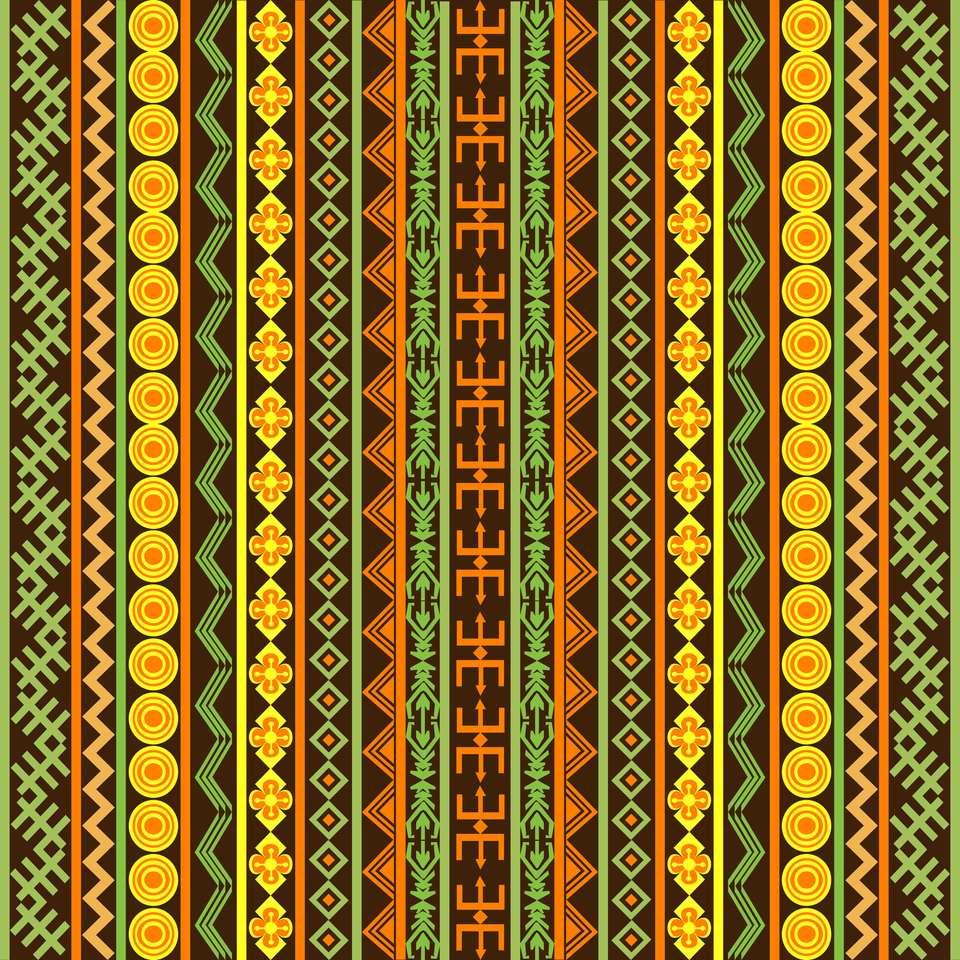Etnické africké vícebarevné textura puzzle online z fotografie