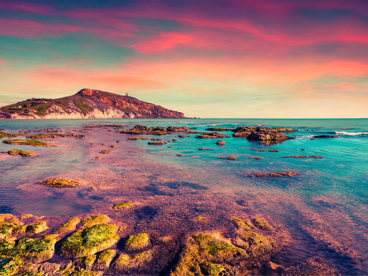Pláž Giallonardo, Sicílie, Itálie puzzle online z fotografie