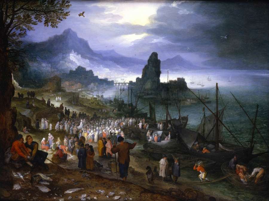 Predica de pe mare de Galileea puzzle online din fotografie