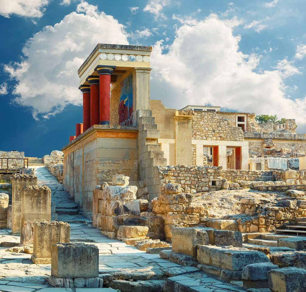 Knossos palota Kréta. Heraklion, Kréta, Görögország online puzzle