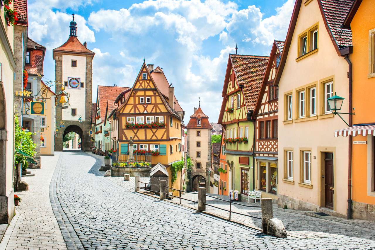 Rothenburg Ob der Tauber, Franconia, Bajorország online puzzle