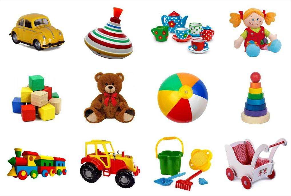 Färgglada leksaker Pussel online