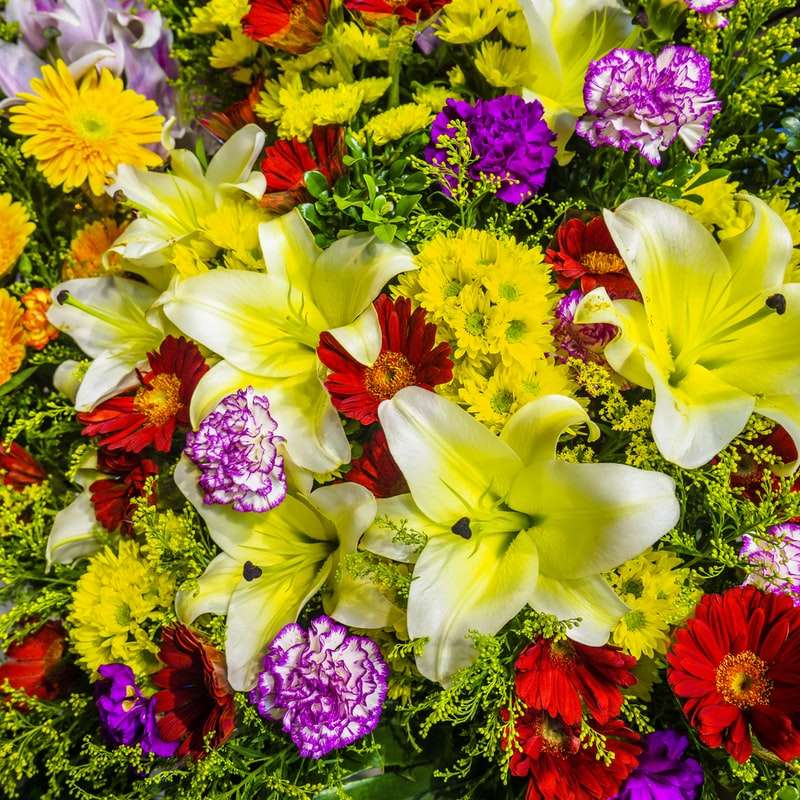 Blomsterpussel pussel online från foto
