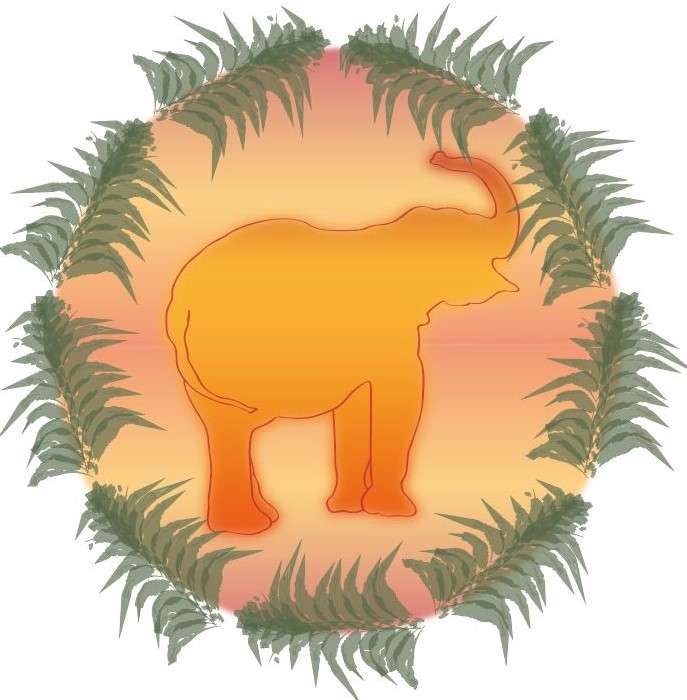 elefantpussel pussel online från foto