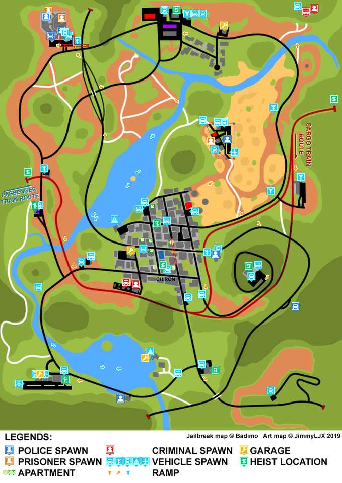 Mapa Roblox Jailbreak. puzzle online z fotografie