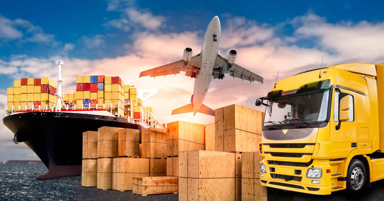 International trade puzzle online from photo