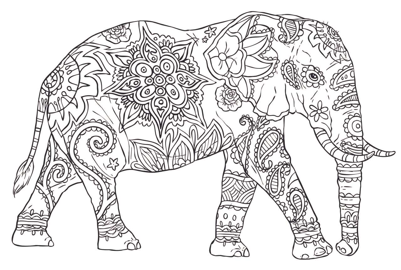 elefánt puzzle online fotóról
