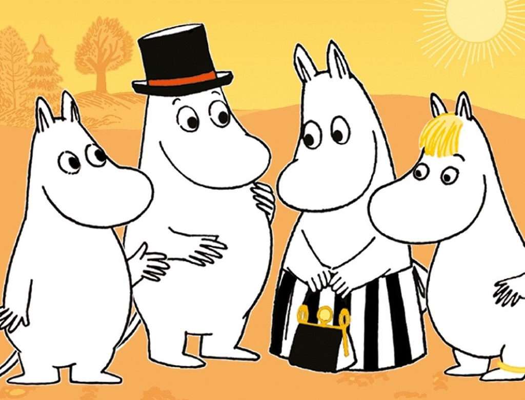 De familie Moomin puzzel online van foto