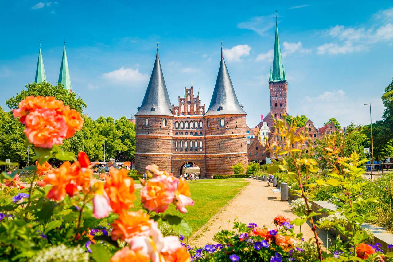 Historische Stadt Lübeck Online-Puzzle