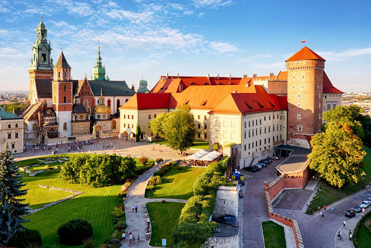 Krakkó - Wawel kastély nappal puzzle online fotóról
