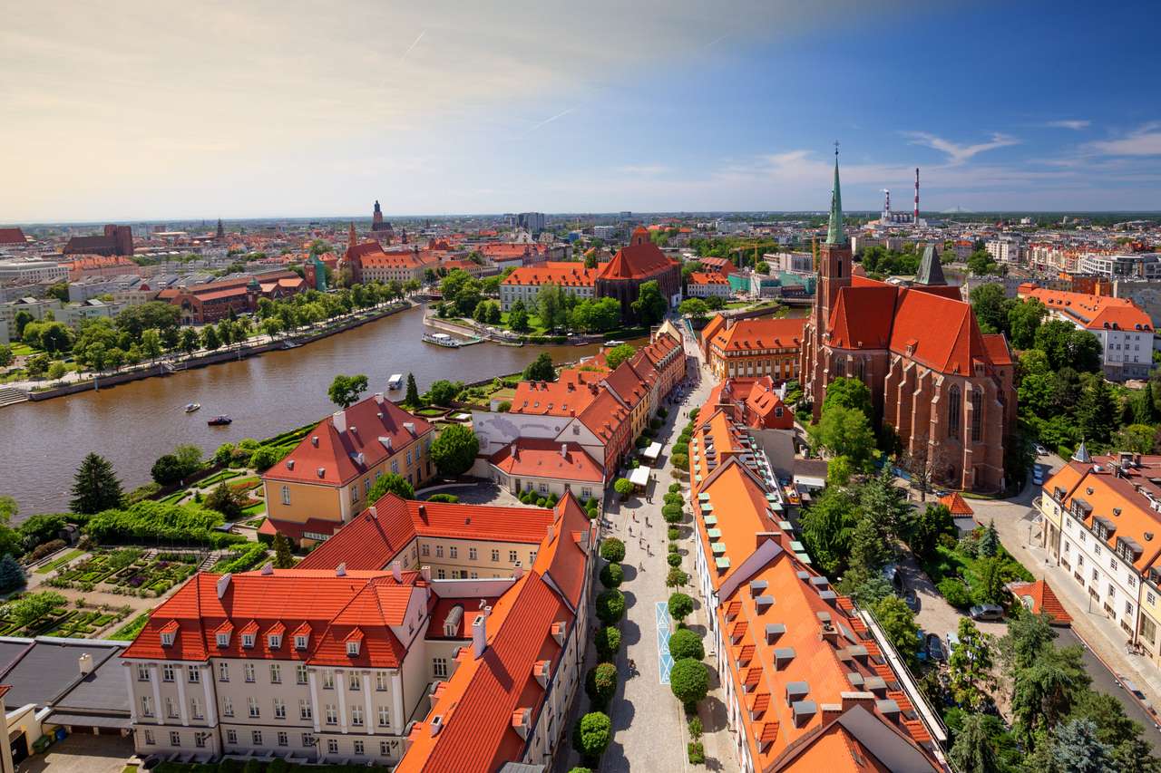 Wroclaw. Stadens panorama Pussel online