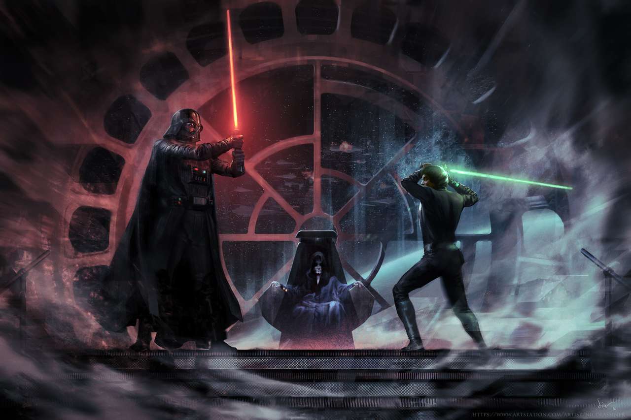 Darth Vader contra Luke Skywalker rompecabezas en línea