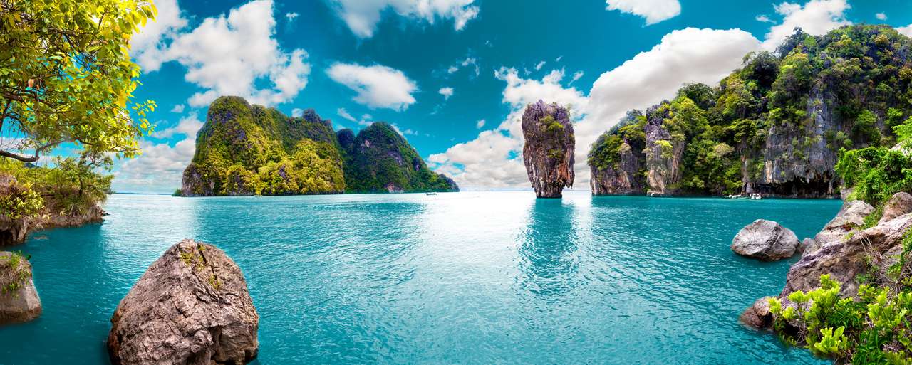 Paisaje mar e isla de Tailandia rompecabezas en línea