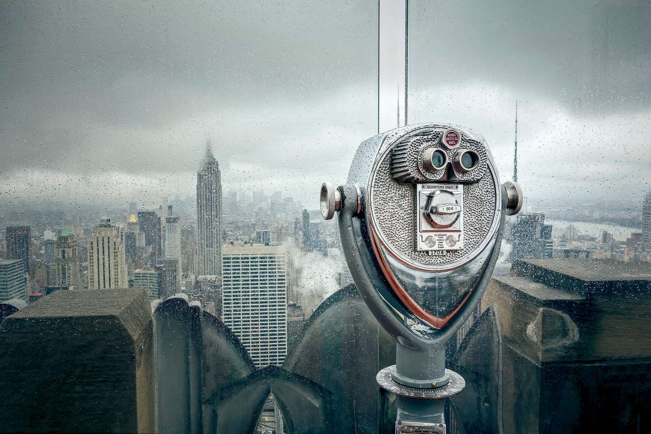 Nueva York en un día lluvioso puzzle online a partir de foto