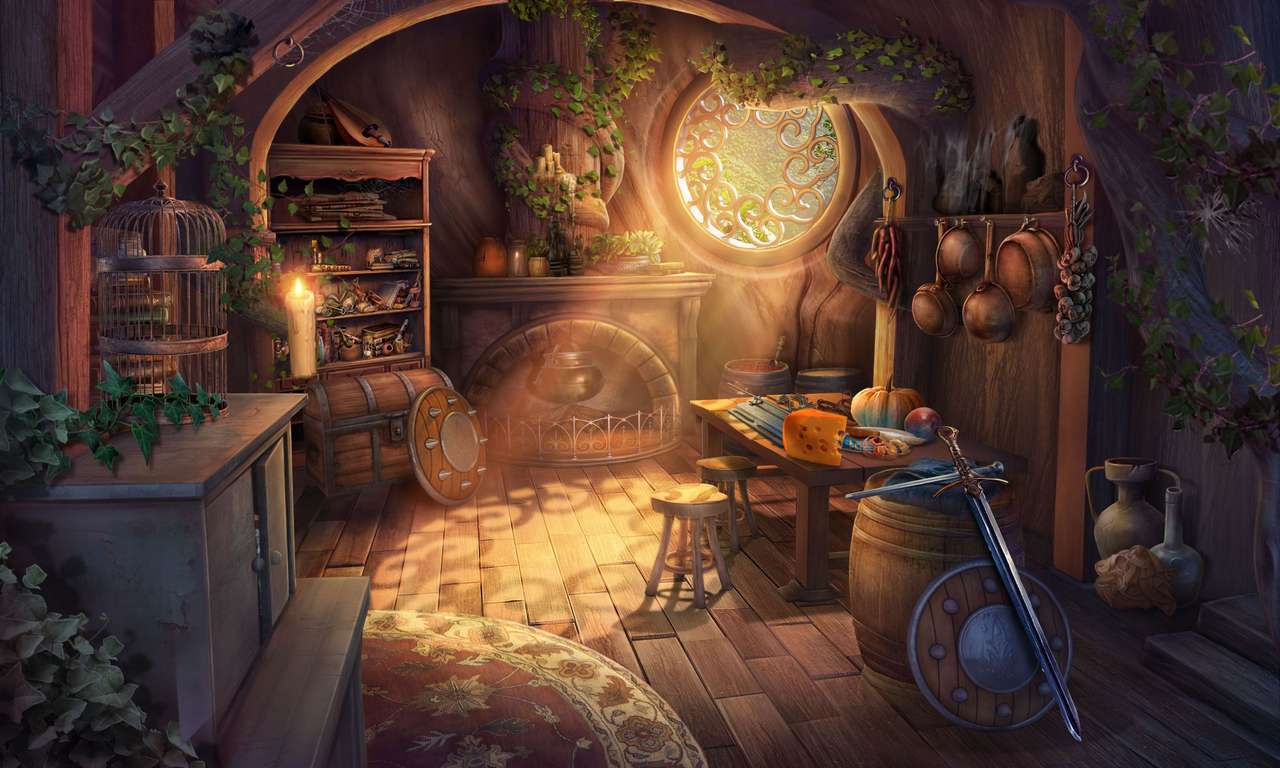 Čarodějnická chata puzzle online z fotografie