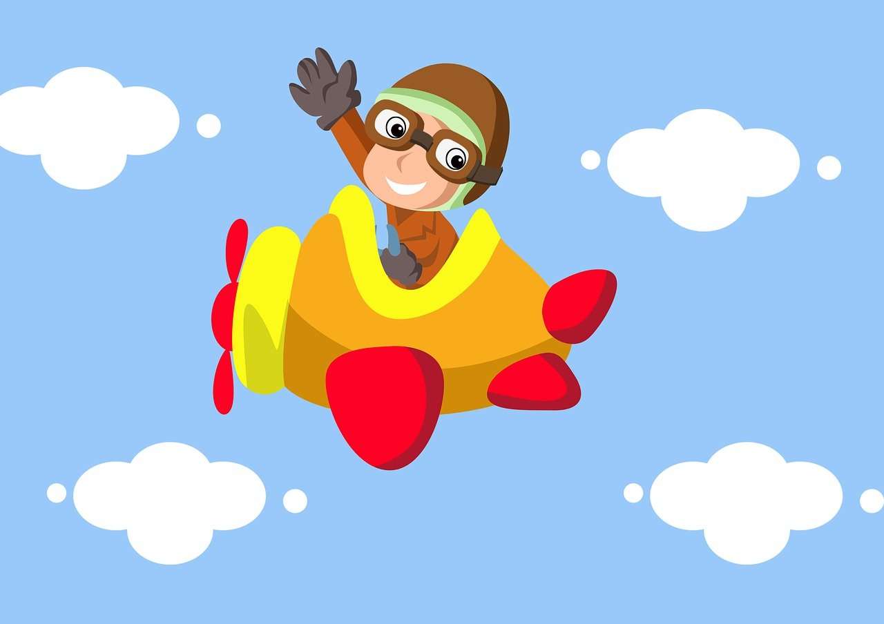 Boy flying online puzzle