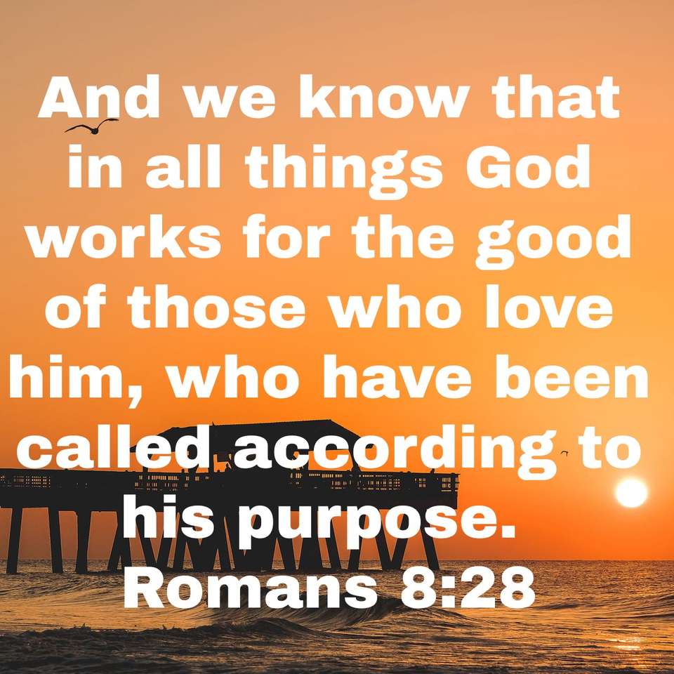 Romans 8:28 puzzle online from photo