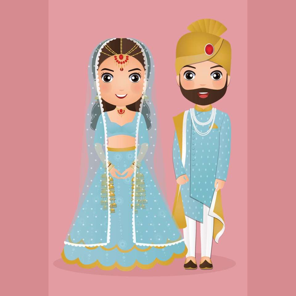 Ινδικός γάμος παζλ online από φωτογραφία