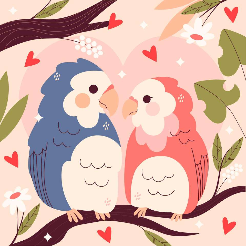 Puzzle d'oiseaux d'amour puzzle en ligne à partir d'une photo
