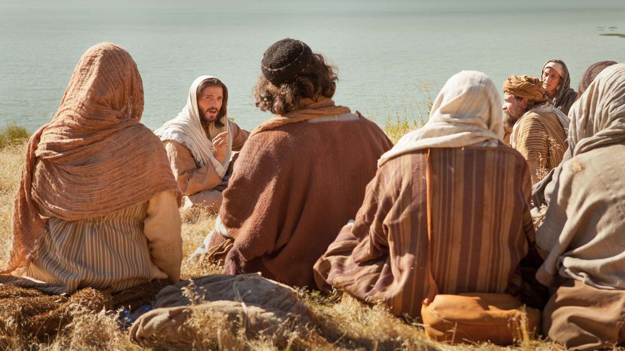 Jesus predigt Online-Puzzle